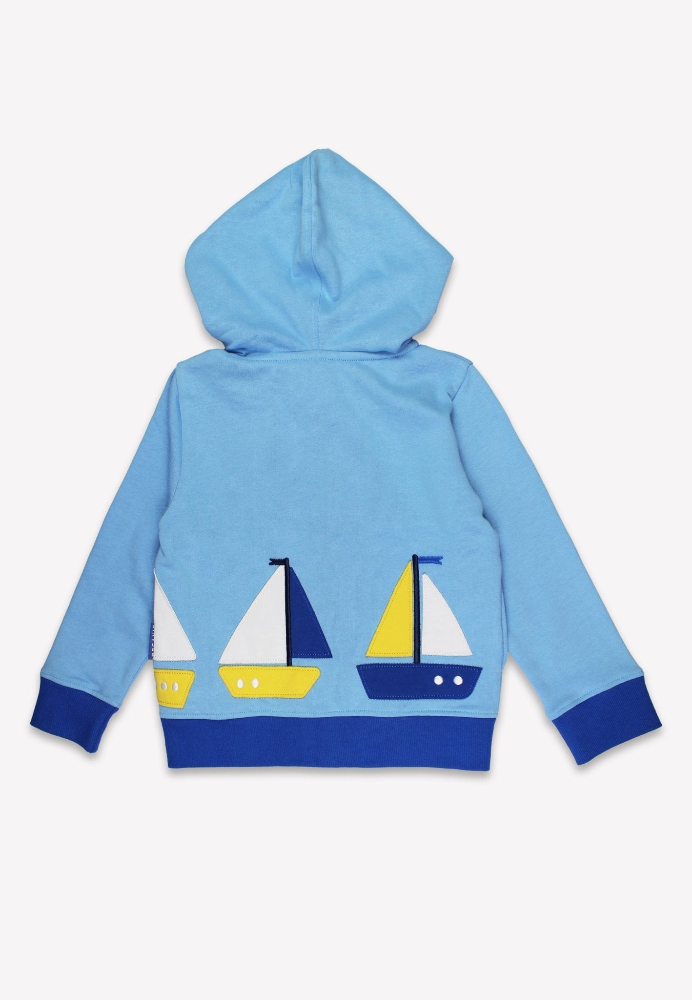 Toby Tiger Organic Cotton St Ives Appliqué Hoodie — Sky Blue