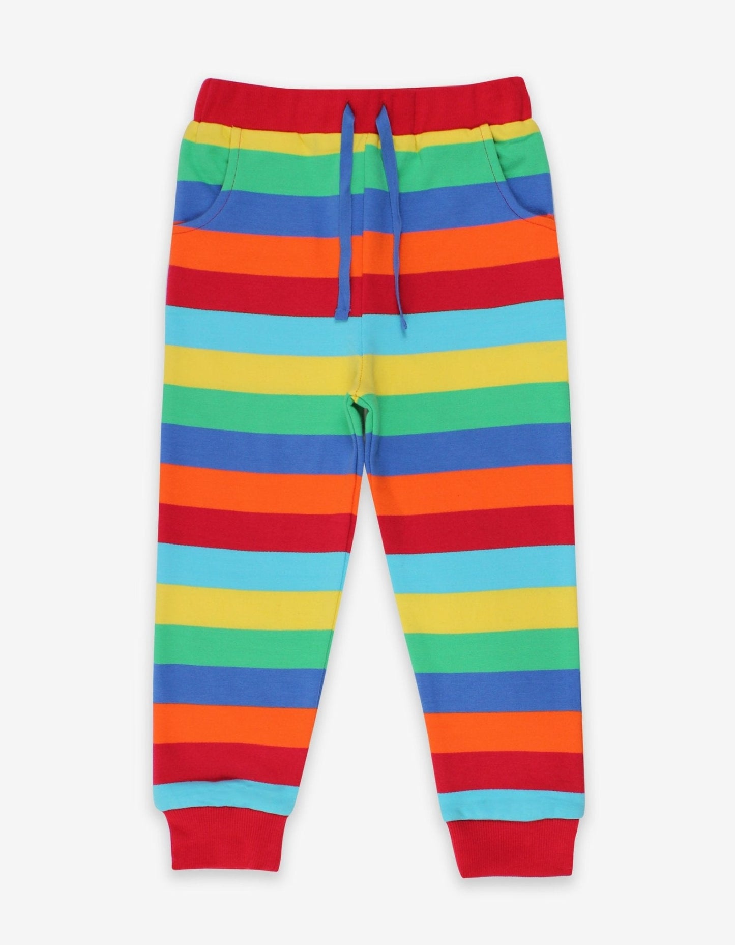 Toby Tiger Organic Cotton Rainbow Stripe Joggers