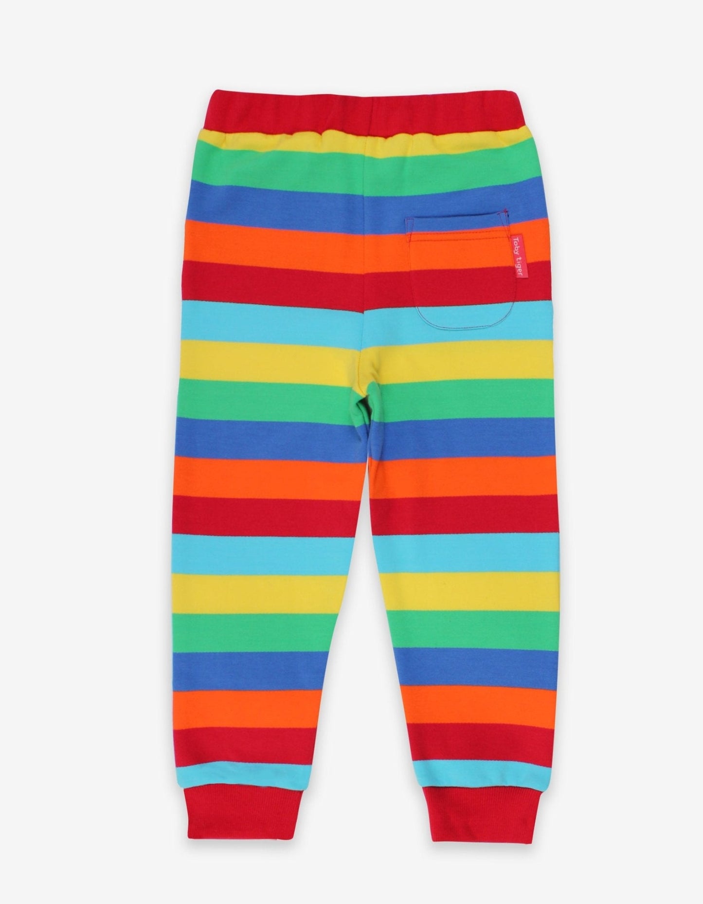 Toby Tiger Organic Cotton Rainbow Stripe Joggers