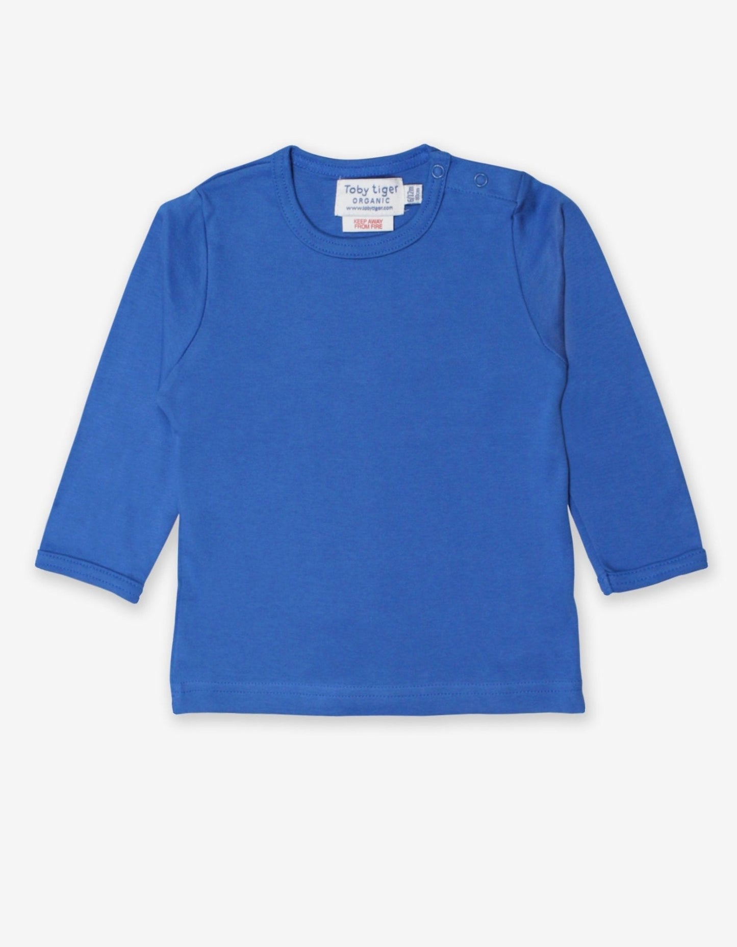 Toby Tiger Organic Cotton Long-Sleeved T-Shirt — True Blue