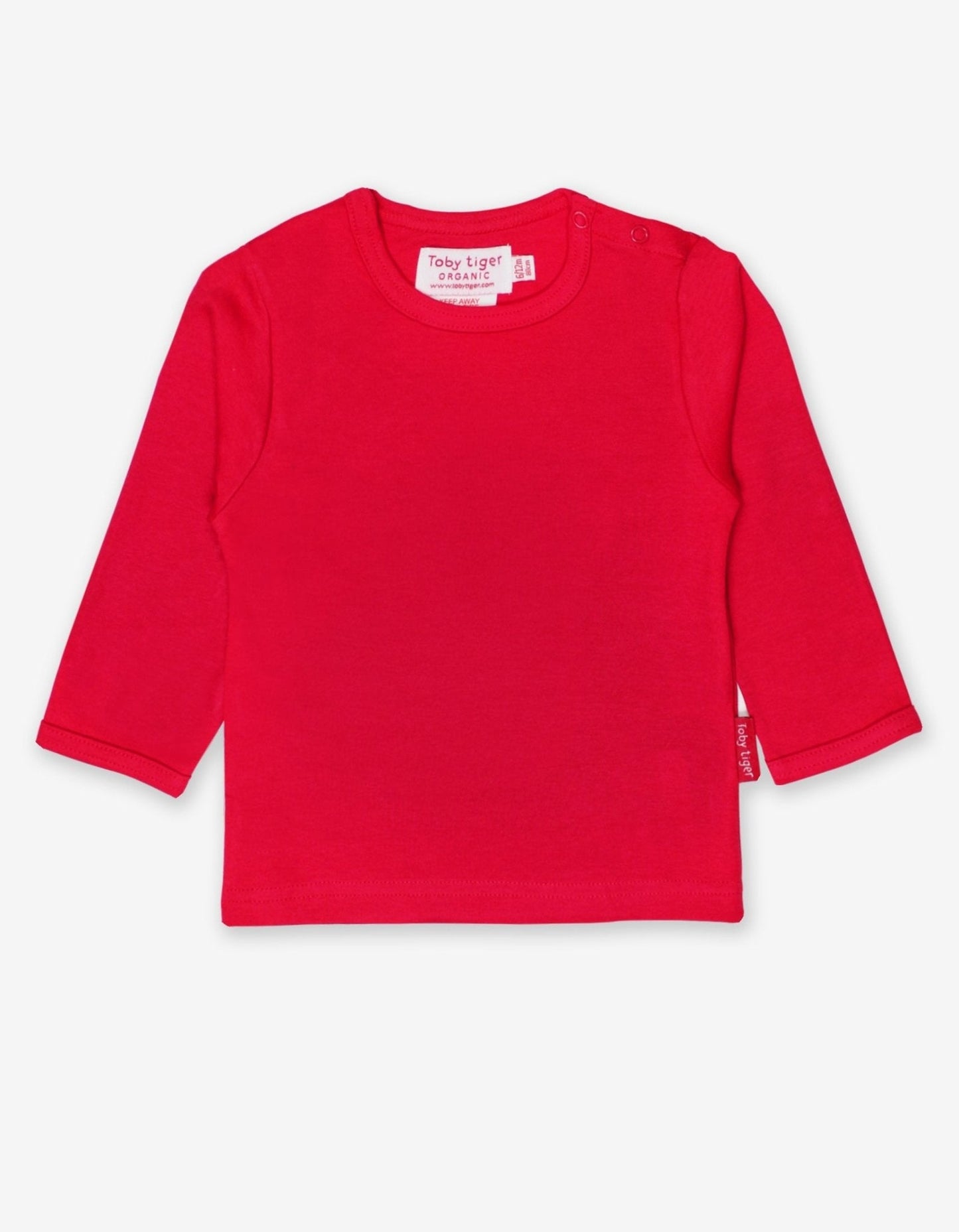 Toby Tiger Organic Cotton Long-Sleeved T-Shirt — Brilliant Red