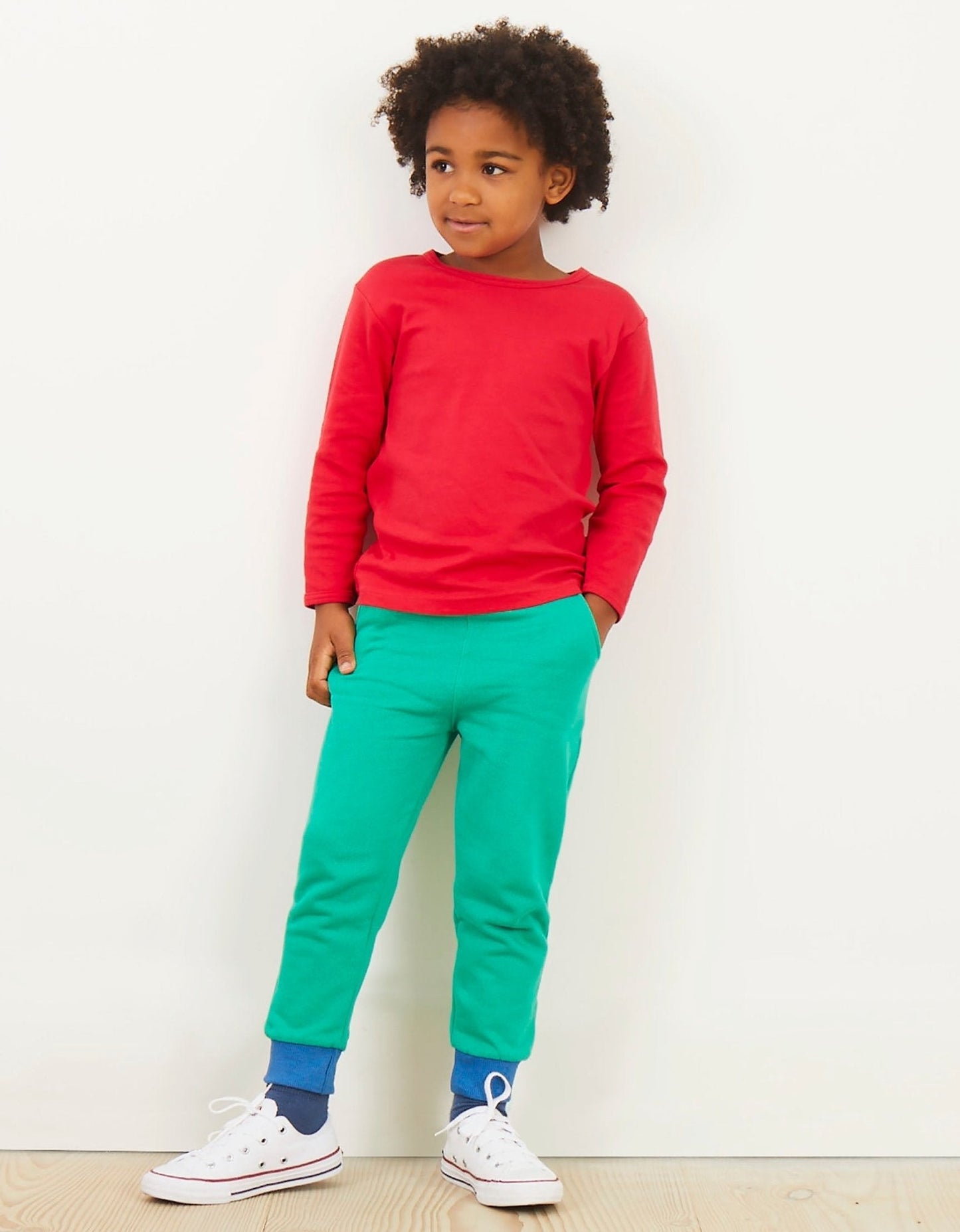 Toby Tiger Organic Cotton Long-Sleeved T-Shirt — Brilliant Red