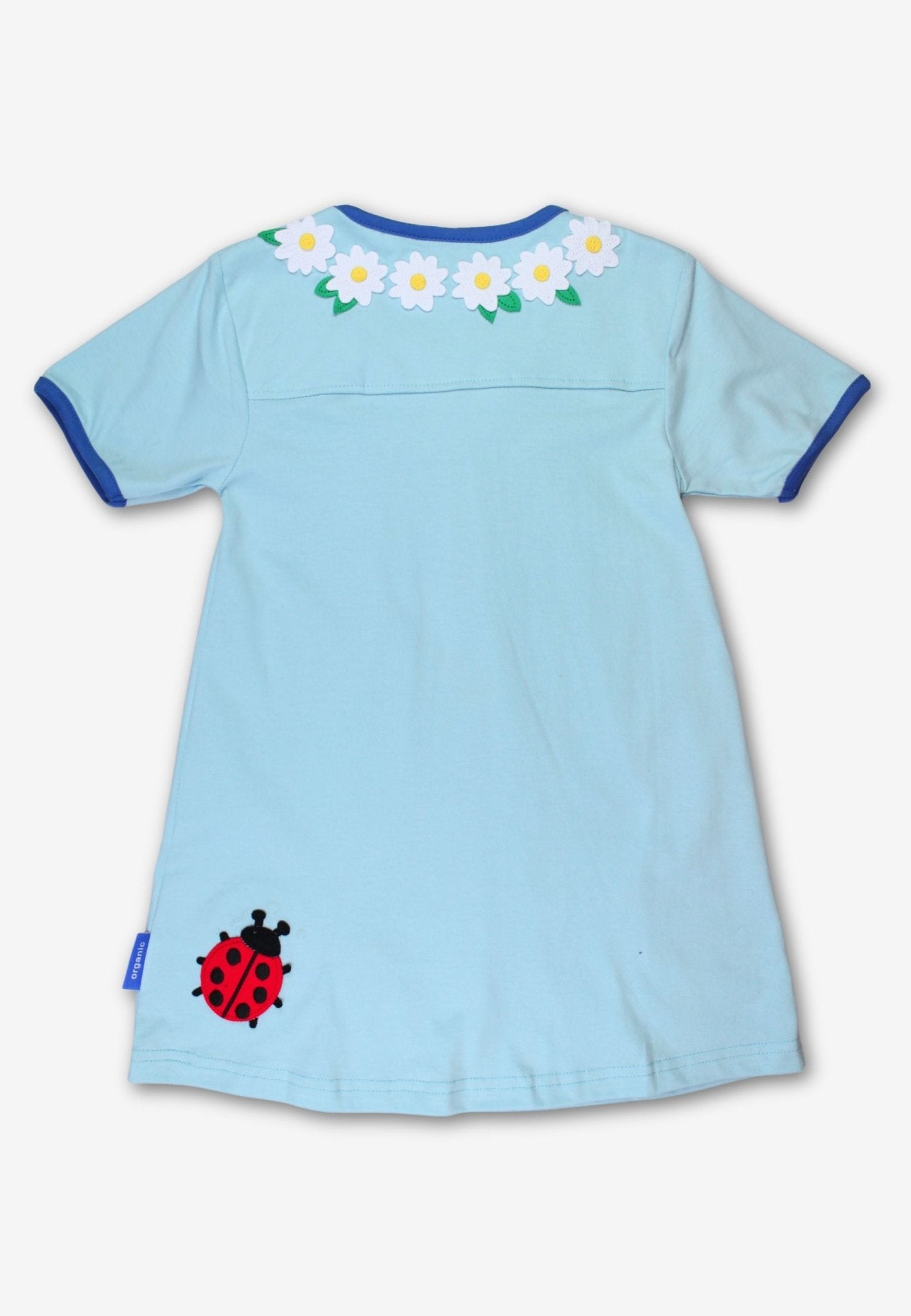 Toby Tiger Organic Cotton English Garden Appliqué T-Shirt Dress